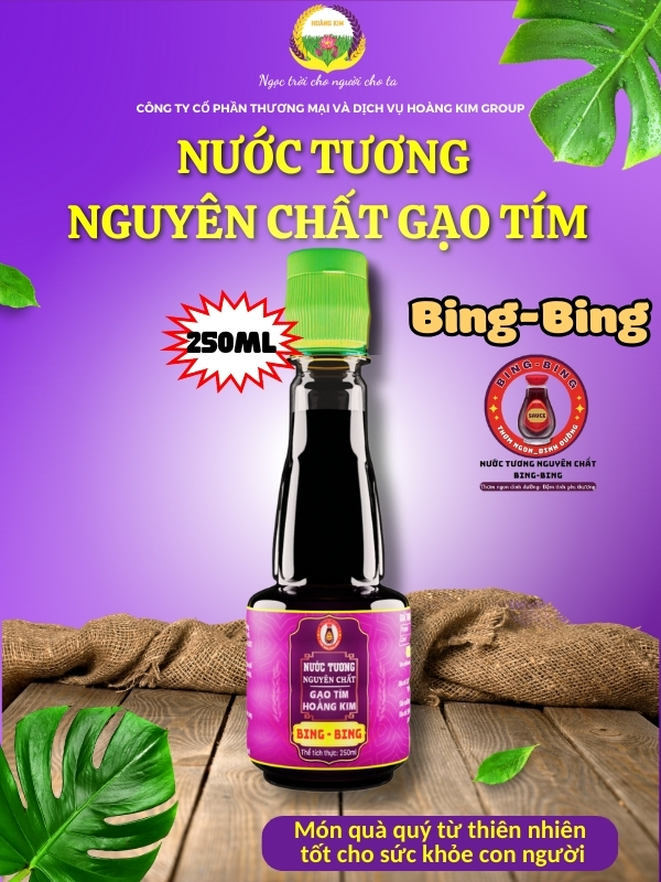 NƯỚC TƯƠNG NGUYÊN CHẤT GẠO TÍM BING-BING