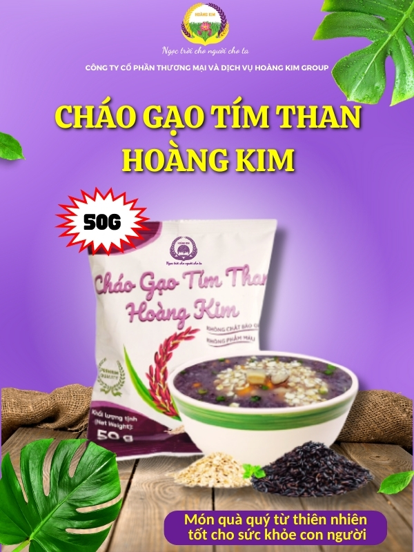 CHÁO GẠO TÍM THAN HOÀNG KIM