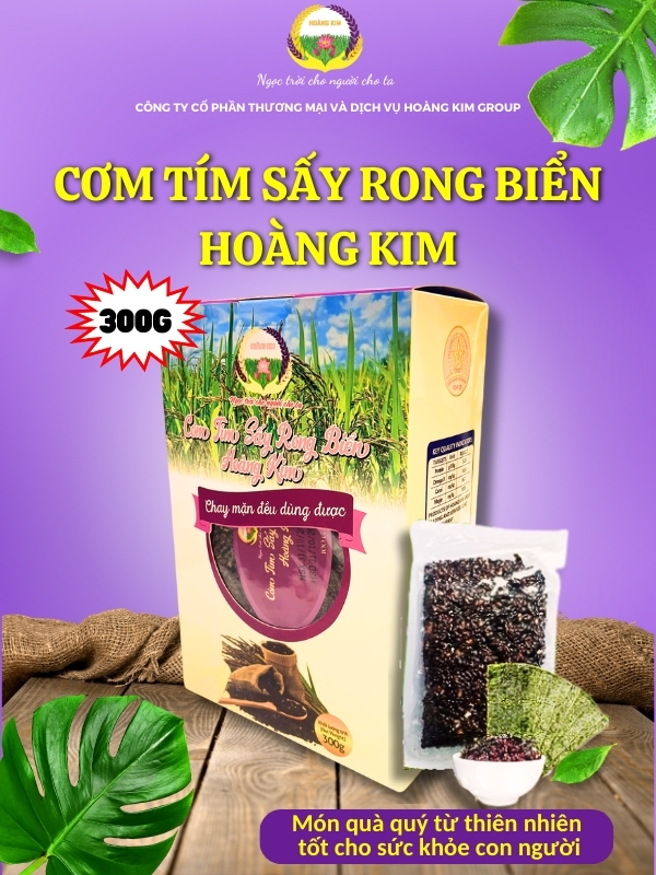 CƠM TÍM SẤY RONG BIỂN HOÀNG KIM