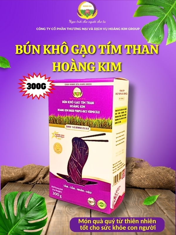 BÚN KHÔ GẠO TÍM THAN HOÀNG KIM