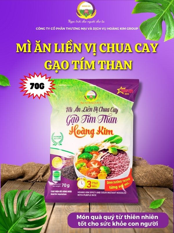 MÌ ĂN LIỀN VỊ CHUA CAY GẠO TÍM THAN