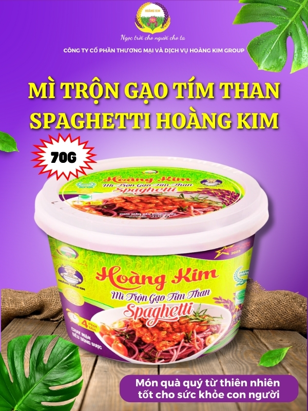 MÌ TRỘN GẠO TÍM THAN SPAGHETTI HOÀNG KIM