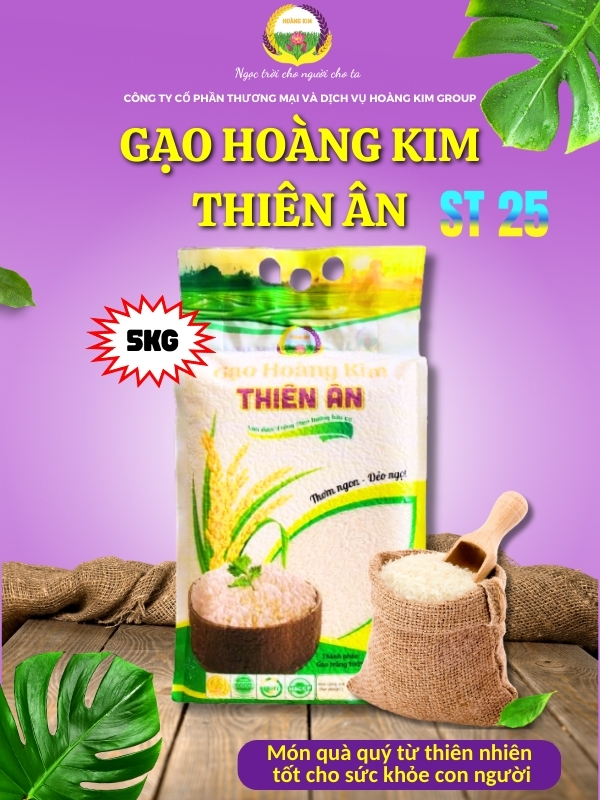 GẠO HOÀNG KIM THIÊN ÂN (5KG/TÚI)