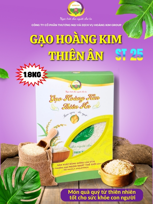 GẠO HOÀNG KIM THIÊN ÂN (1.8KG/HỘP)